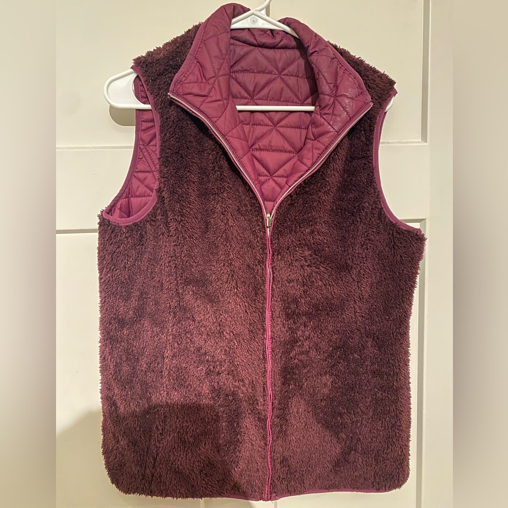 Adorable purple REVERSIBLE vest
